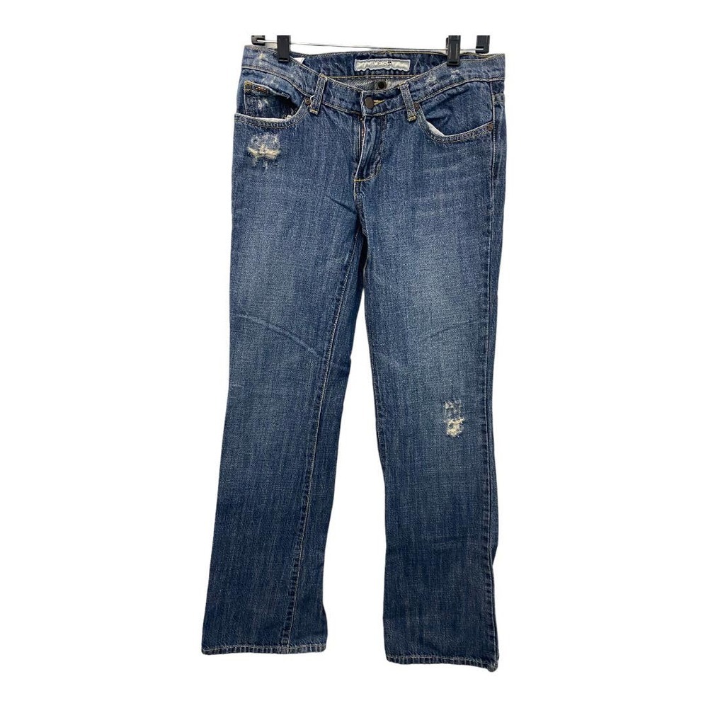 Joe's Bootcut Jeans 29 Med Wash Denim Mid Rise 100% Cotton Distressed Casual